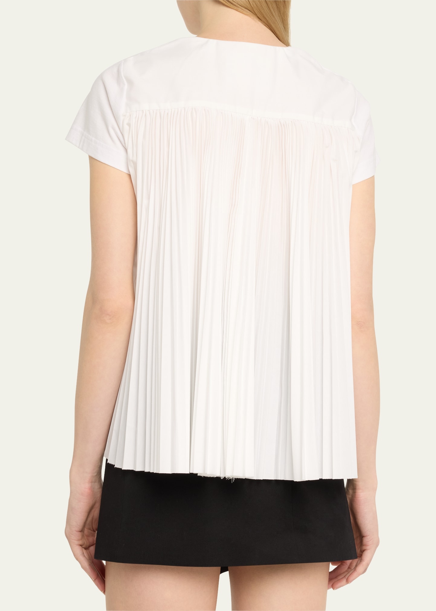Pleated-Back Knit Tee - 3