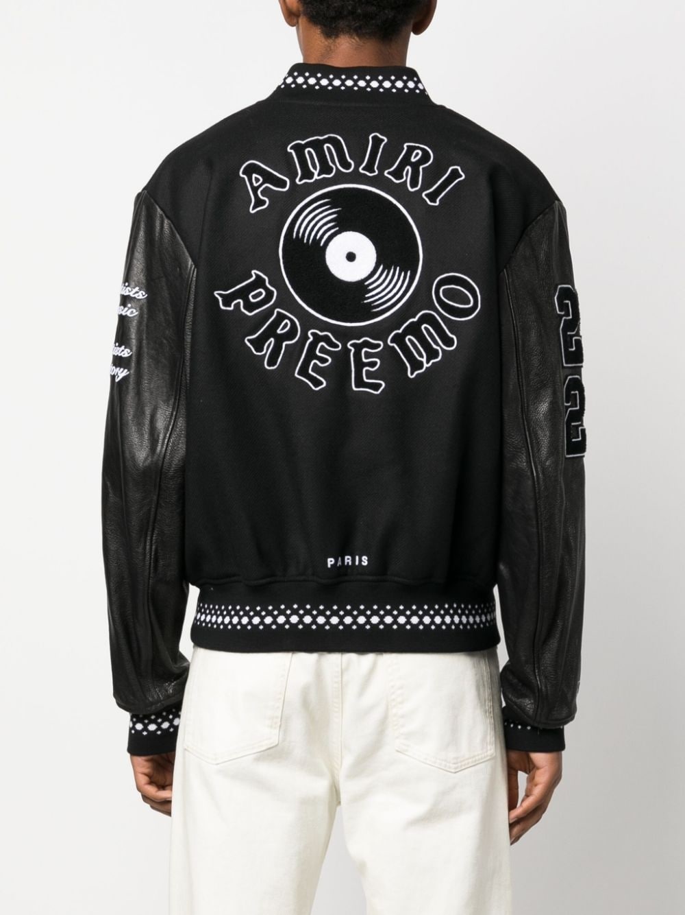 logo-appliqué varsity jacket - 4