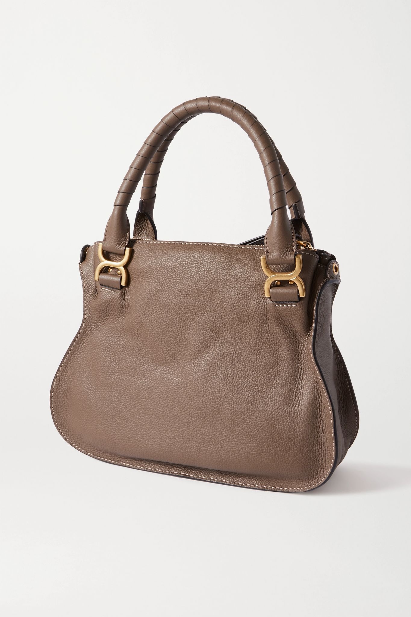 Marcie medium textured-leather tote - 3