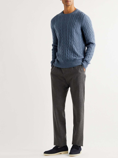 Loro Piana Slim-Fit Cable-Knit Baby Cashmere Sweater outlook