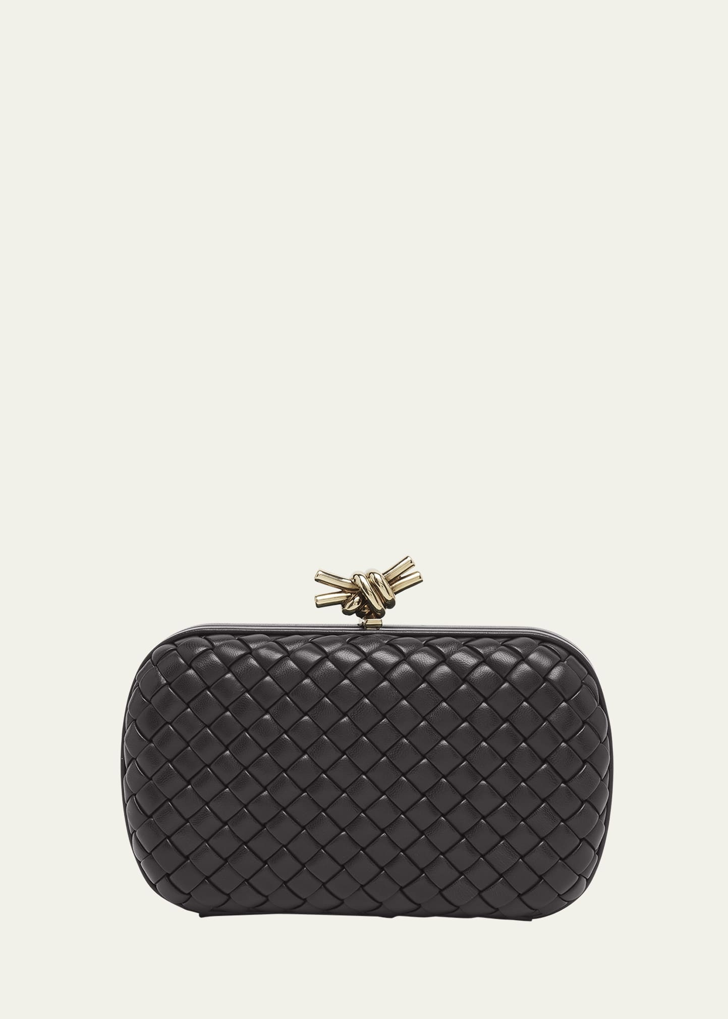Knot Intreccio Leather Clutch Bag - 1