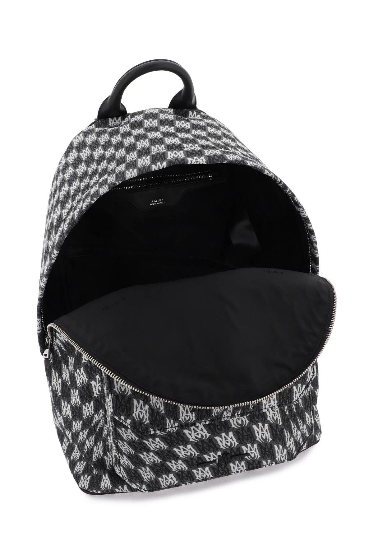 Wavy Houndstooth Backpack in Black - Amiri