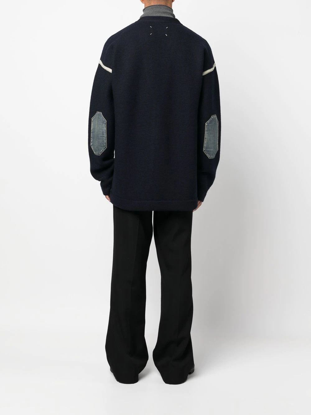 elbow-patch detail cardigan - 5