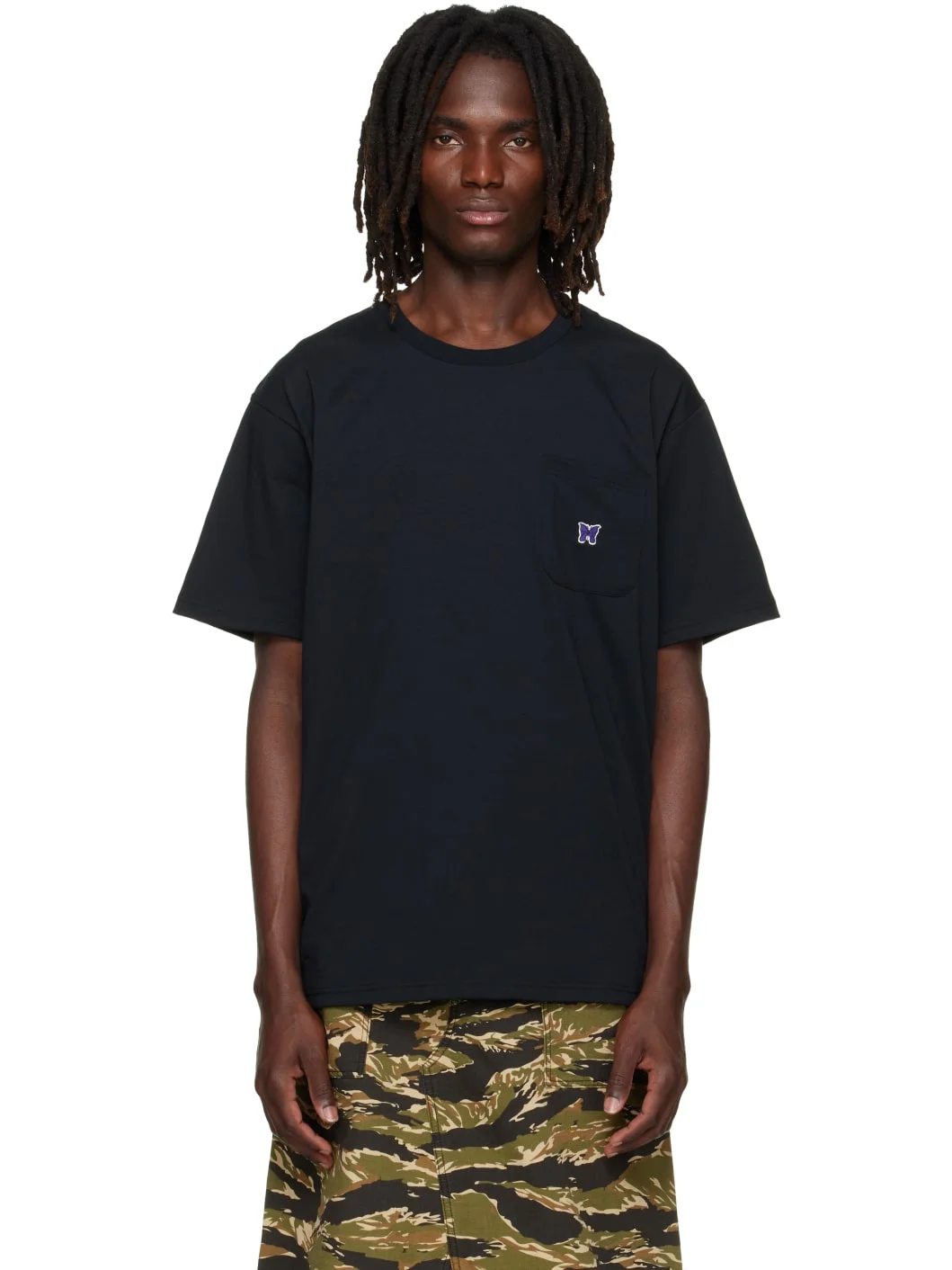 Black Poly Jersey S/S Crew Neck T-shirt - 1