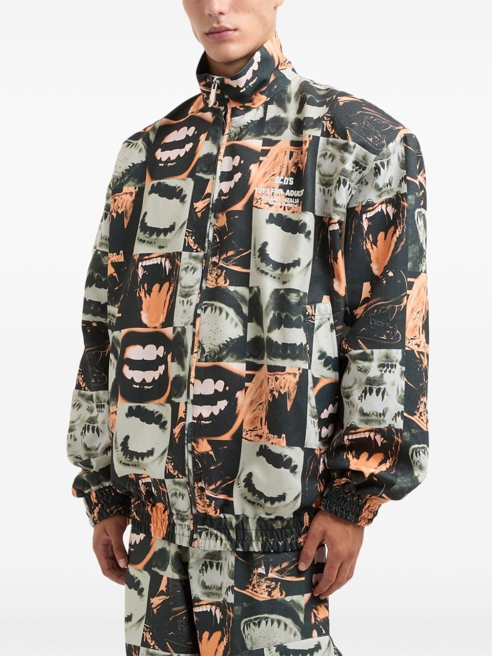 Lips print oversized jacket - 4