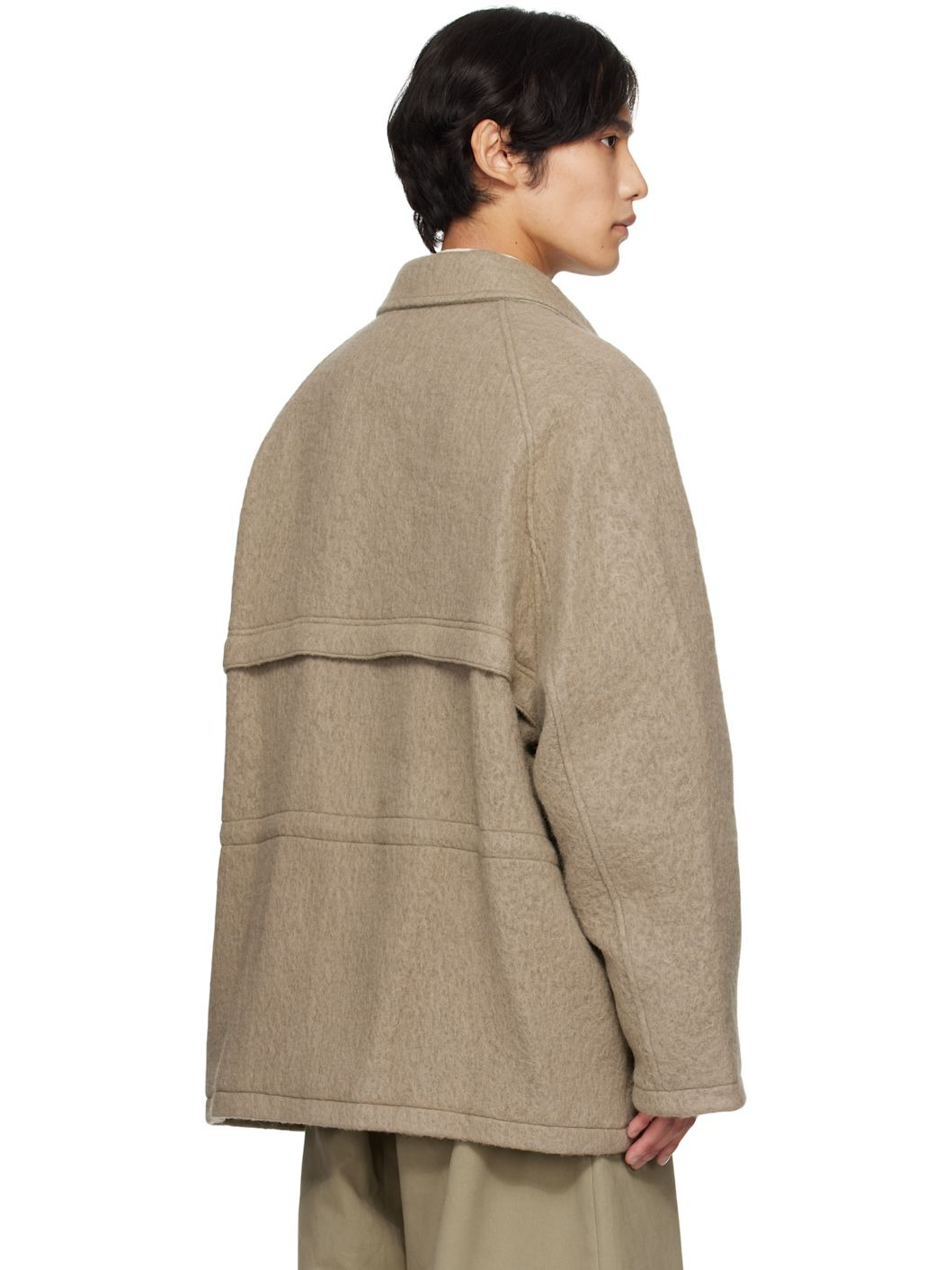Beige Wool Hunting Jacket - 3