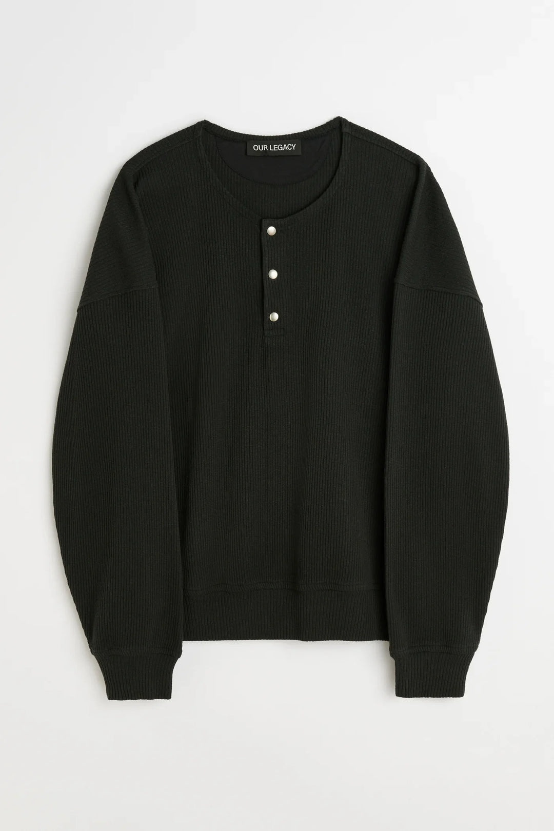 トップス OUR LEGACY BALLON SWEATSHIRT BLACK 46 Our Legacy - Ballon Sweatshirt Black Rib