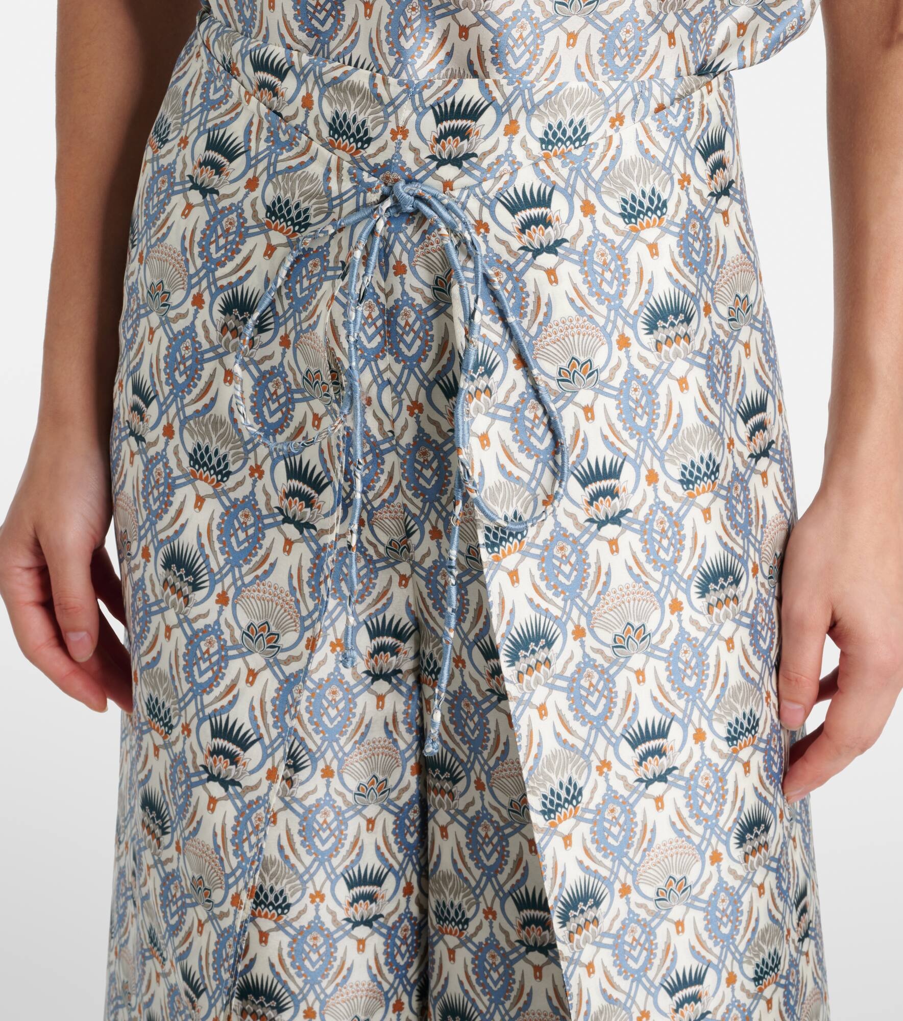 Maynard silk shantung wide-leg pants - 4
