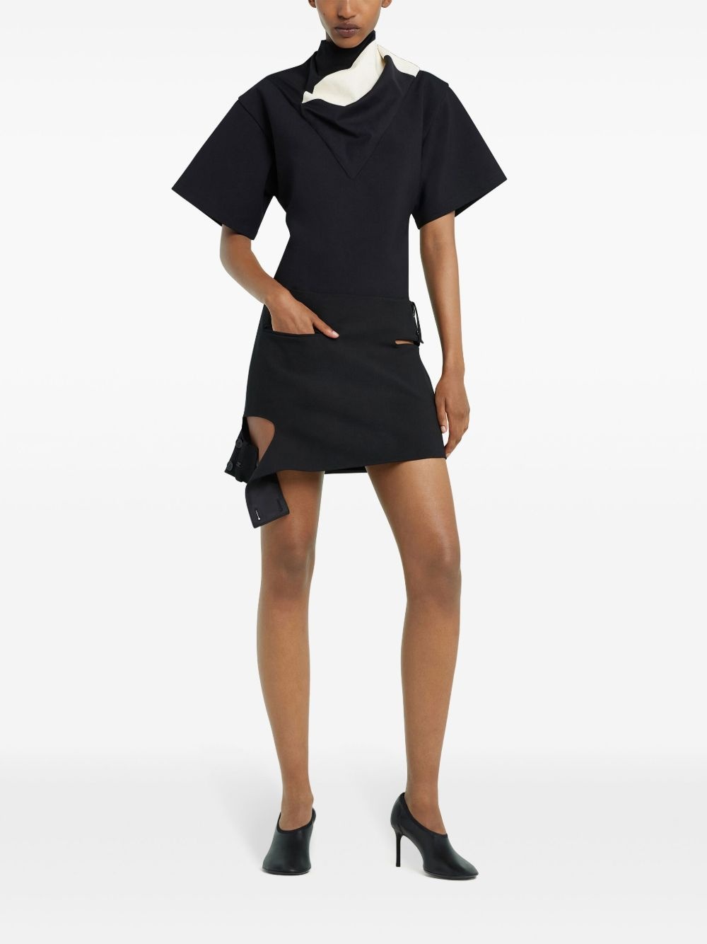 cut-out mini skirt - 2