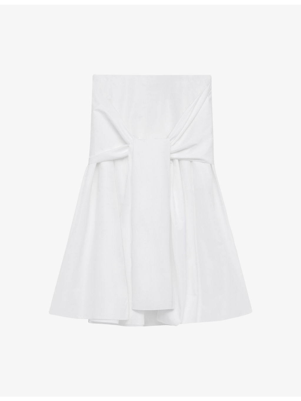 Wrap-Panel Flared Cotton Midi Skirt - 1