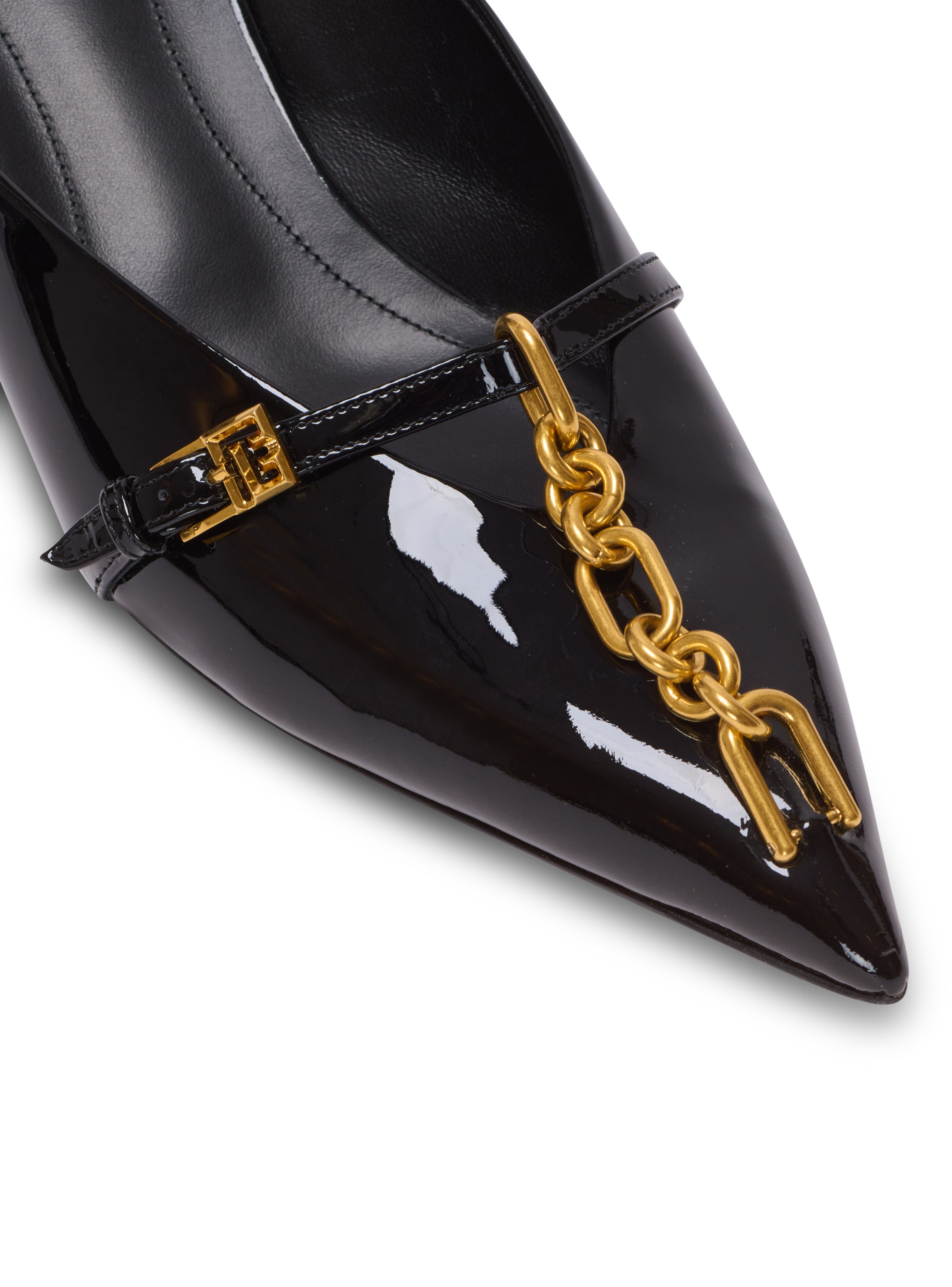 Sync patent leather mules with pointed toe - 5