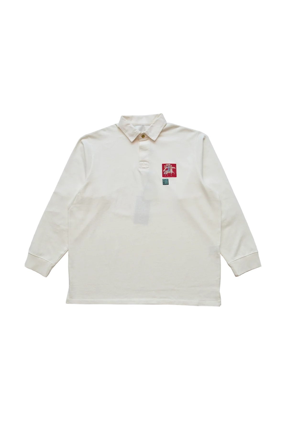 Conner Ives Oversized Rugby Shirt White - 1
