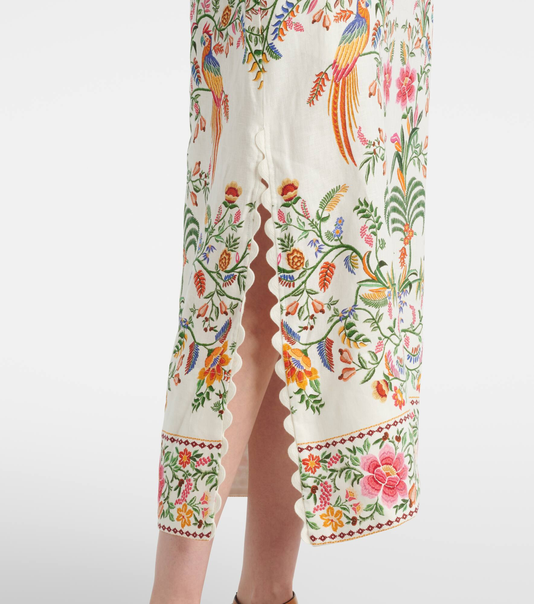 Printed linen maxi dress - 5