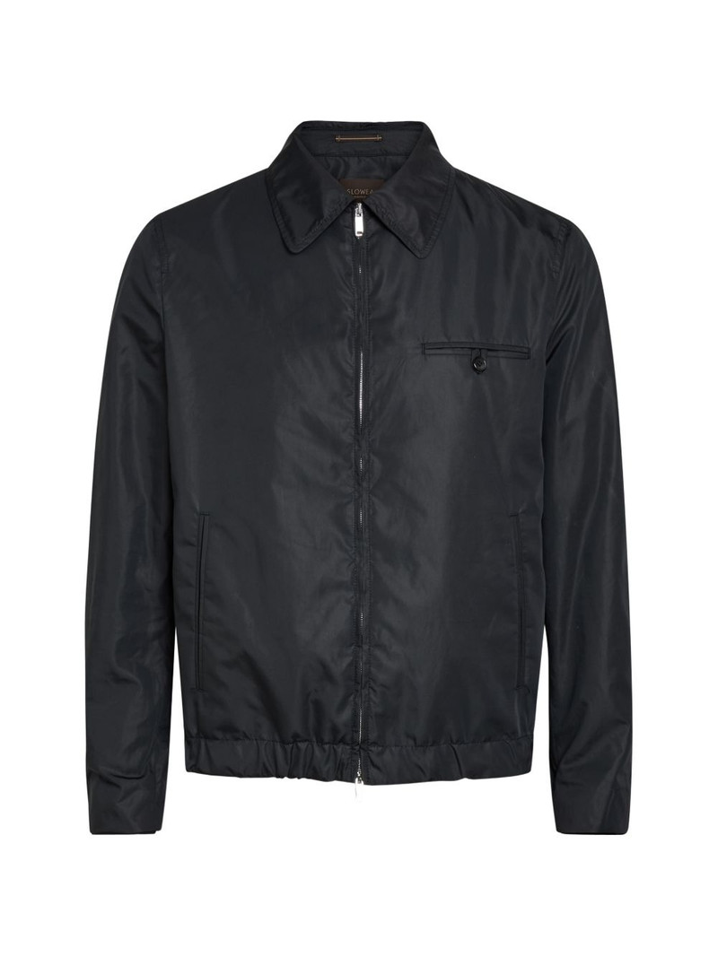 zip-fastening bomber jacket 1