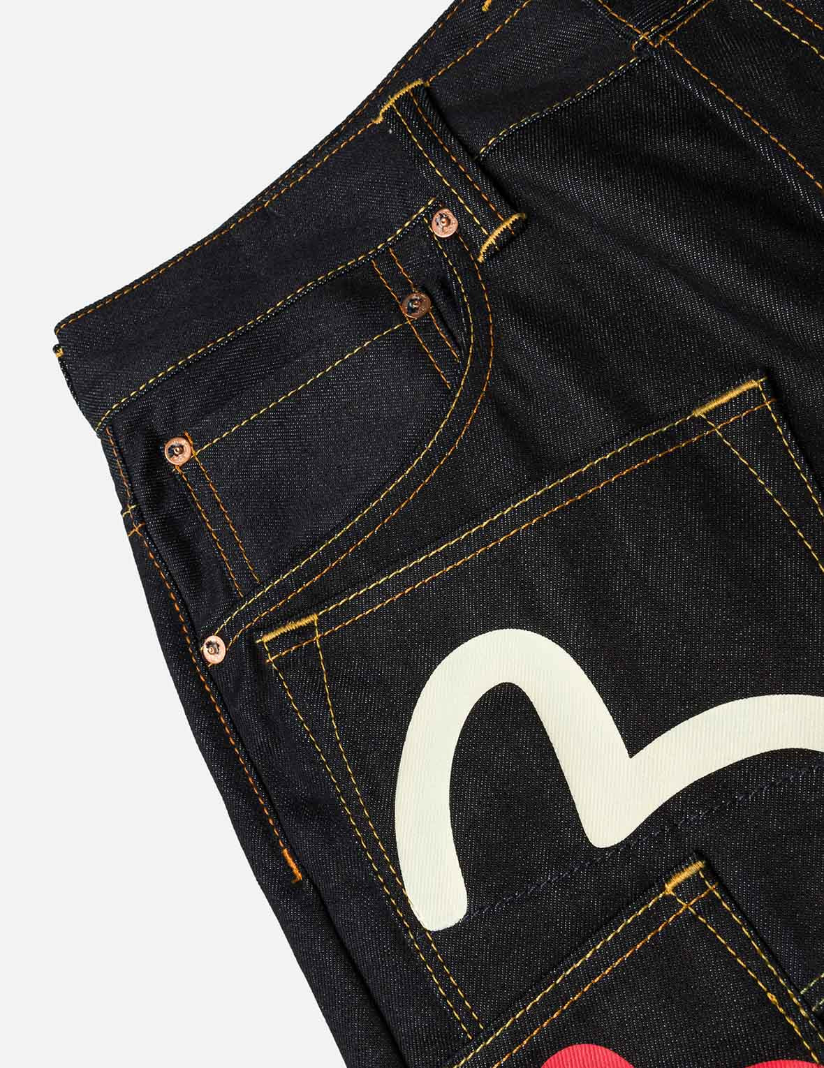 Seagull Print and Multi-Pocket Fashion Fit Denim Shorts - 10