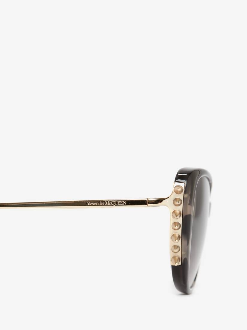 Punk Stud Combi Cat-eye Sunglasses in Grey/havana - 4