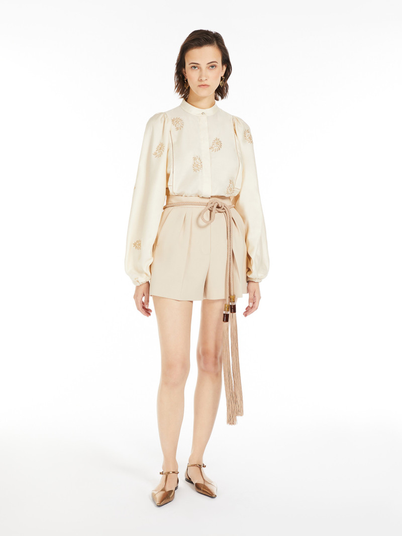 Max Mara CALADIO Lightweight cotton satin shirt outlook