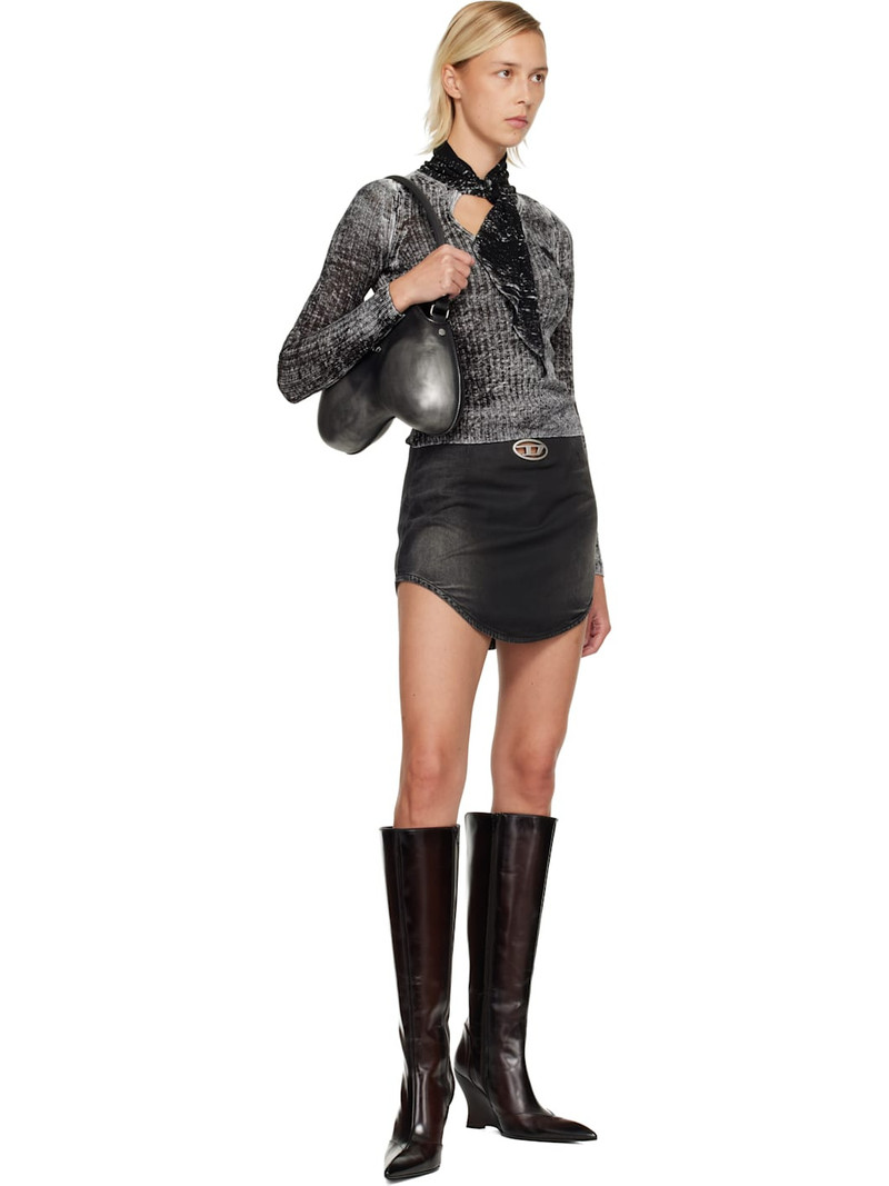 Diesel Black De-Vany-S Denim Miniskirt outlook