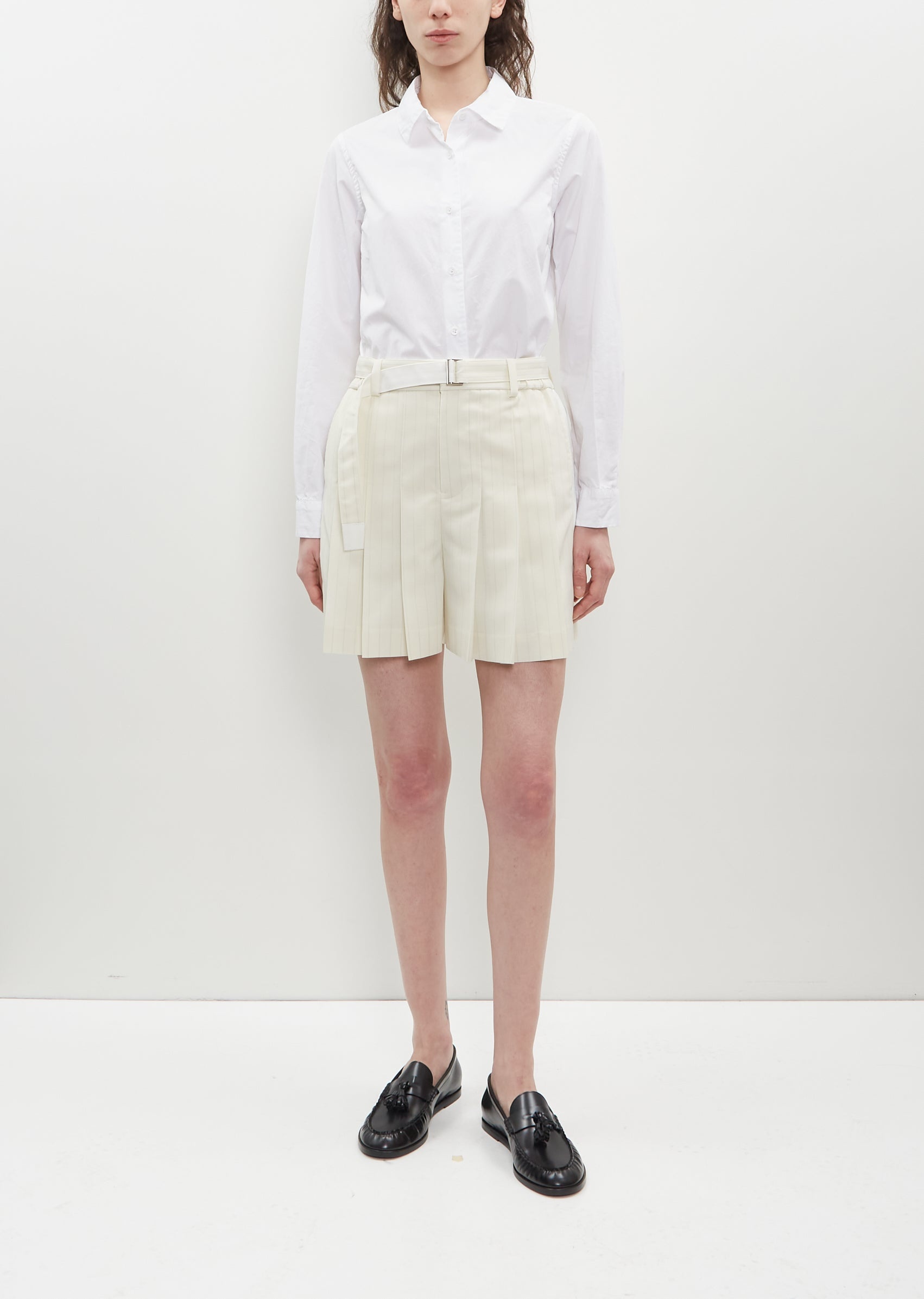 Chalk Stripe Shorts - 1