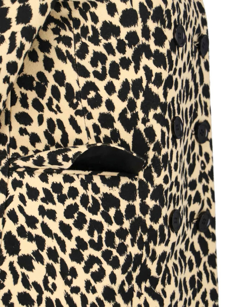 leopard print double-breasted coat 5