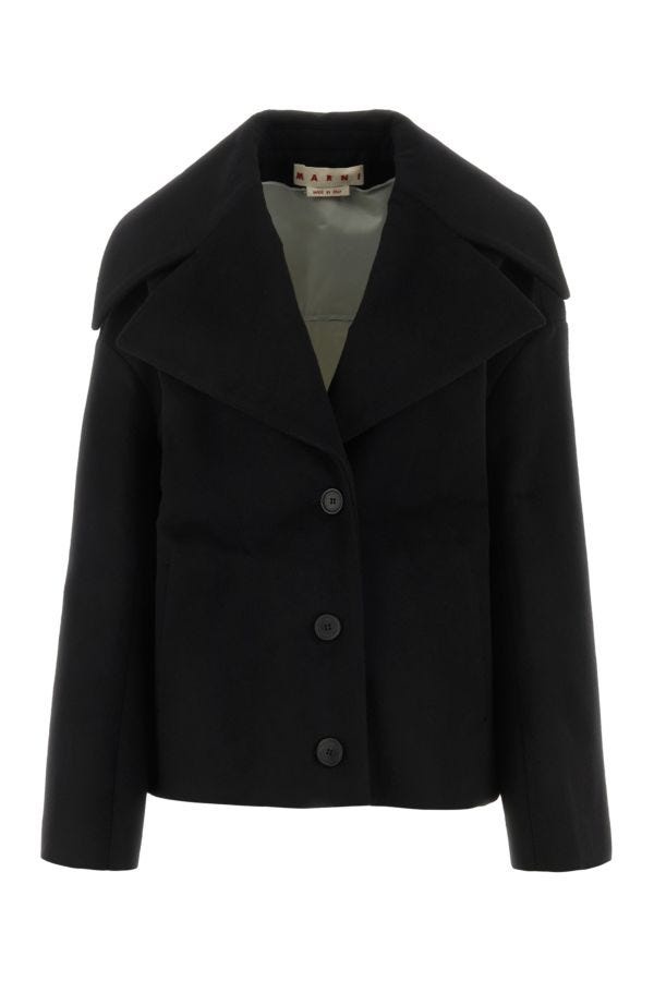 コート MARNI Woman Coat Black JKMA0285A0UTWA05 00N99 Marni Outlet: Jacket woman - Black | Marni coat