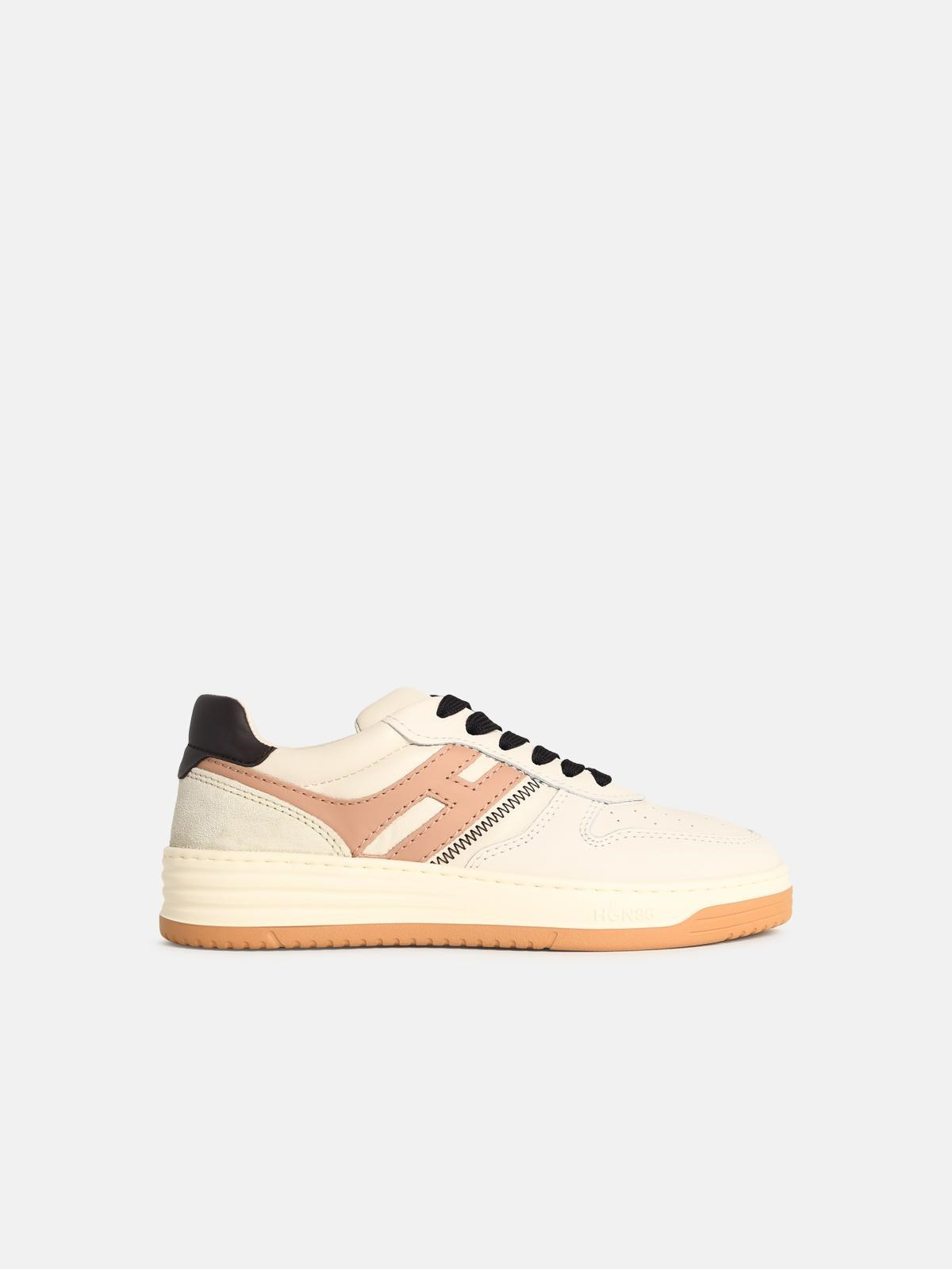 'H630' WHITE LEATHER SNEAKERS - 1