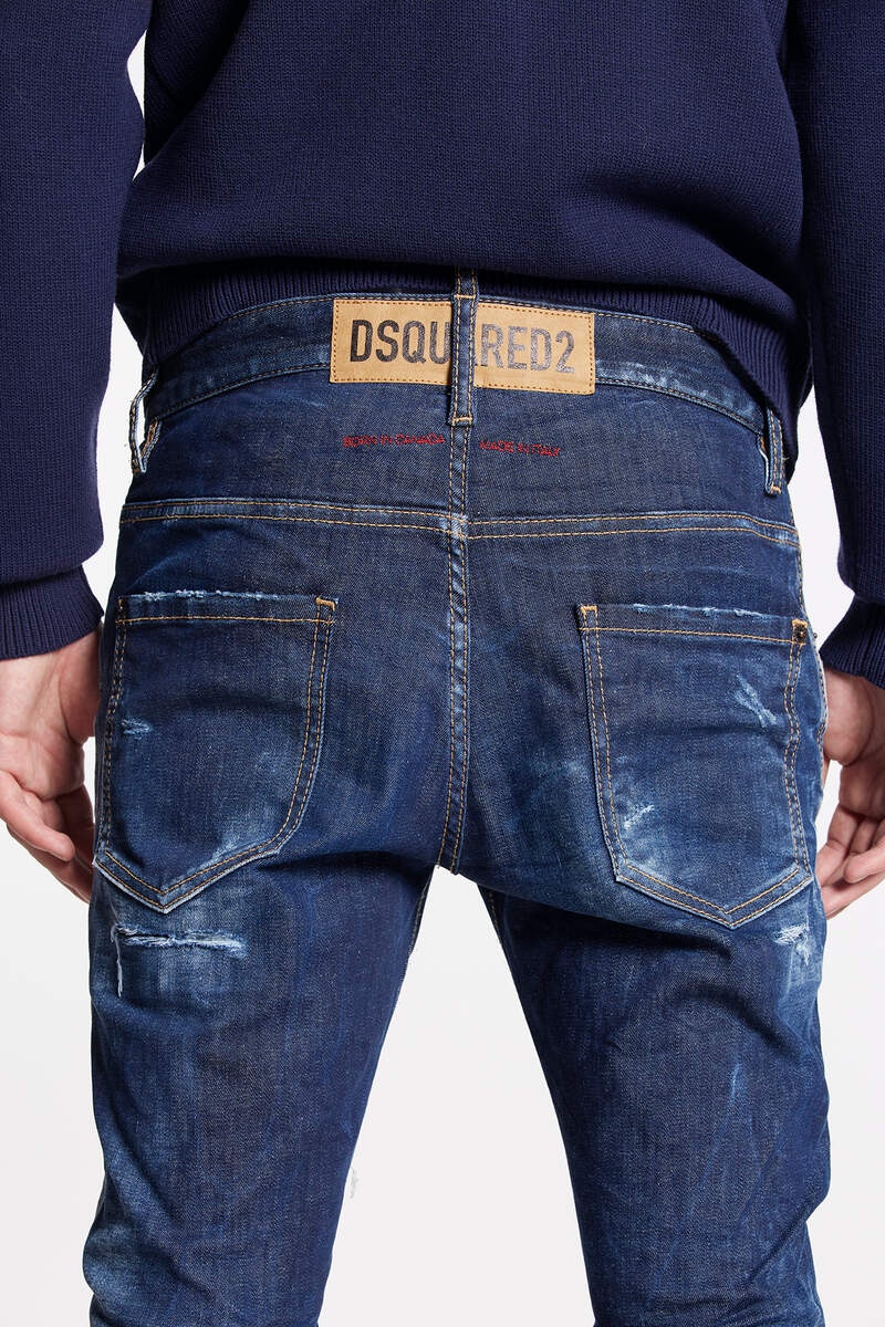 DSQUARED2 DARK RIPPED WASH SUPER TWINKY JEANS | REVERSIBLE