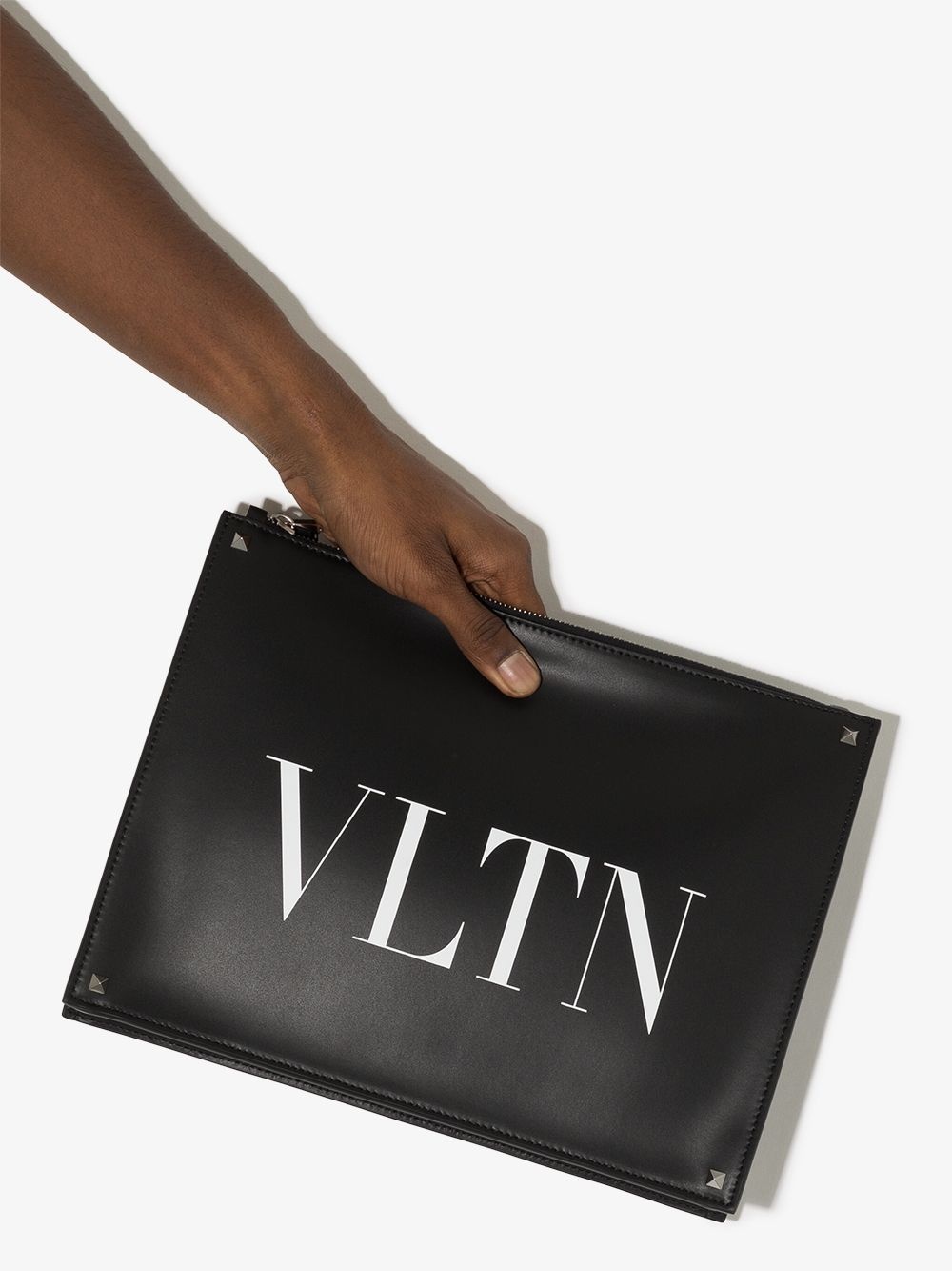 logo-print clutch bag - 4