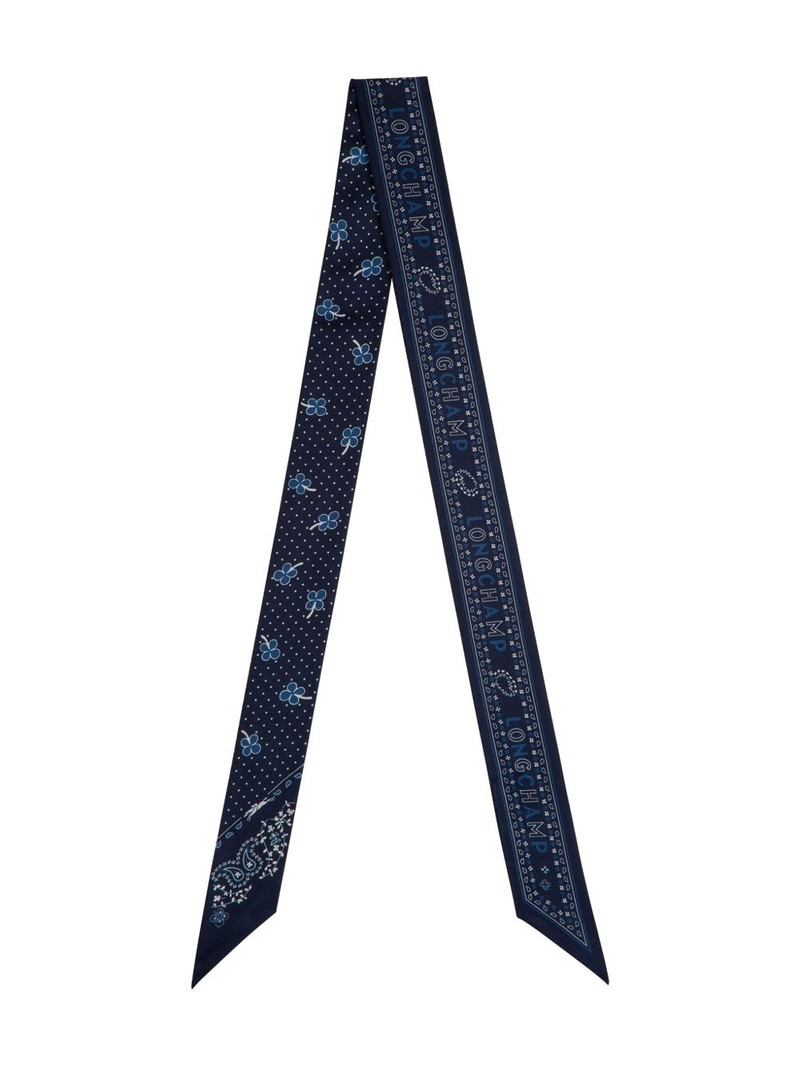 French Bandana printed silk neck scarf 1