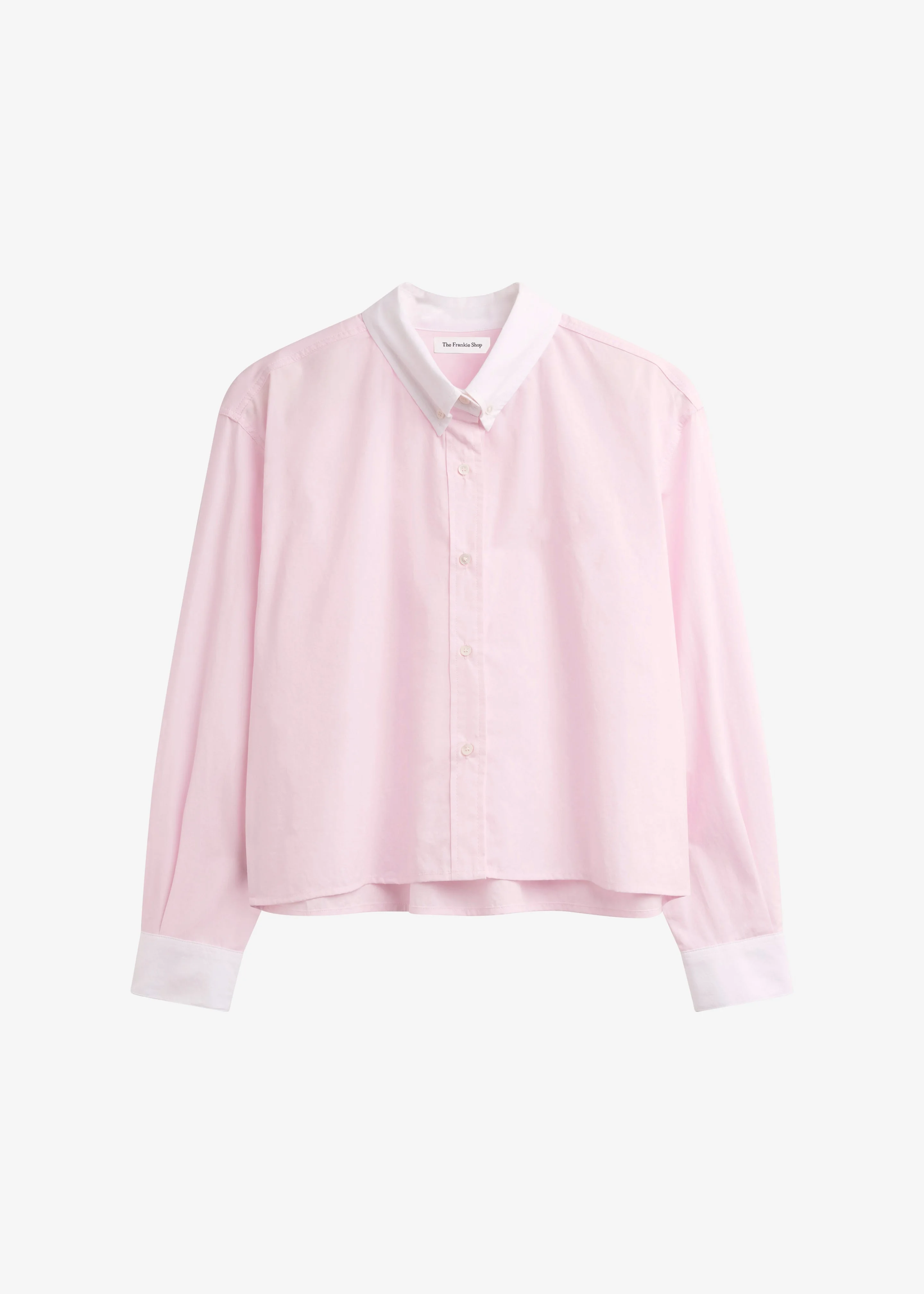Aix Cropped Boxy Shirt - Pink - 1