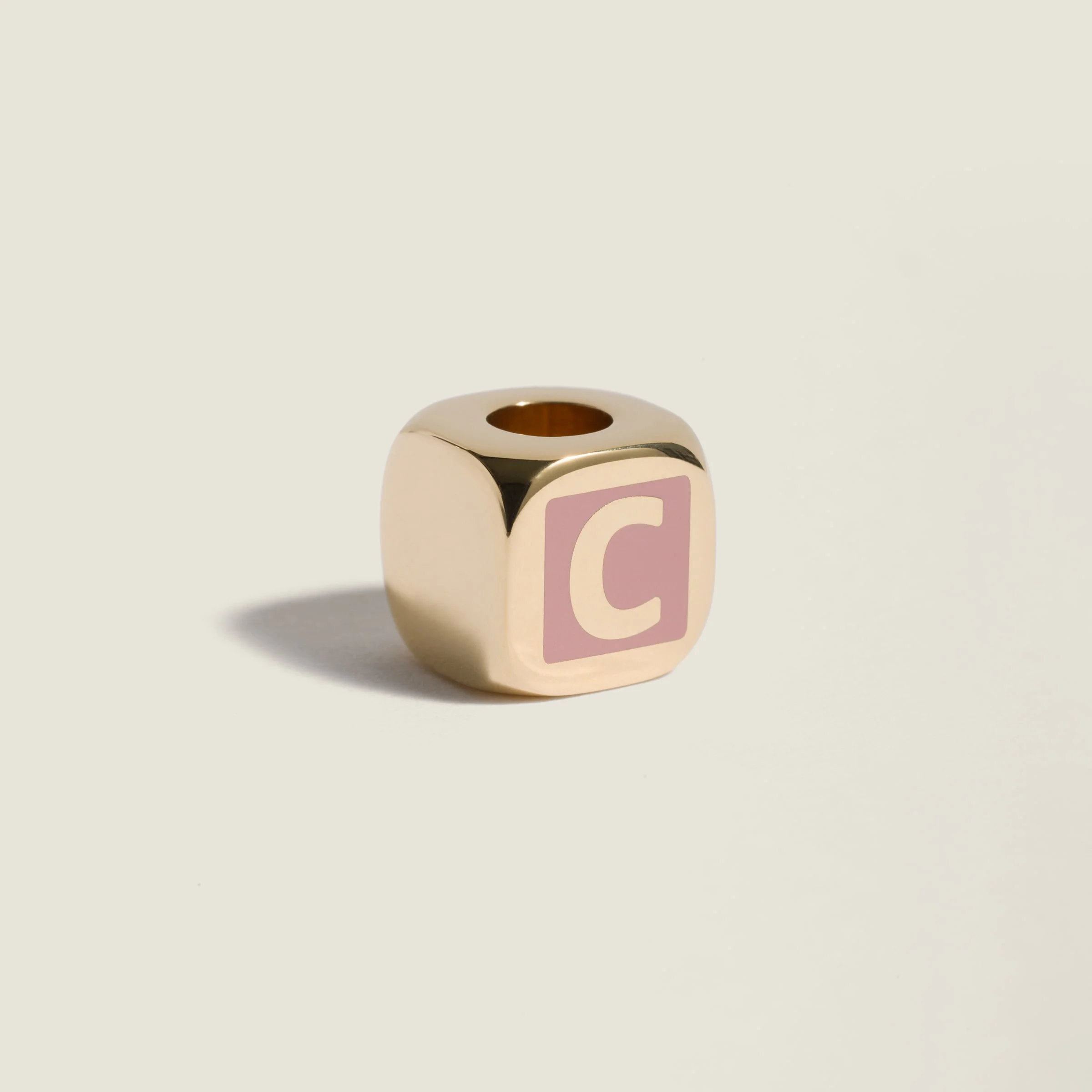 Enameled metal dice charm - 1