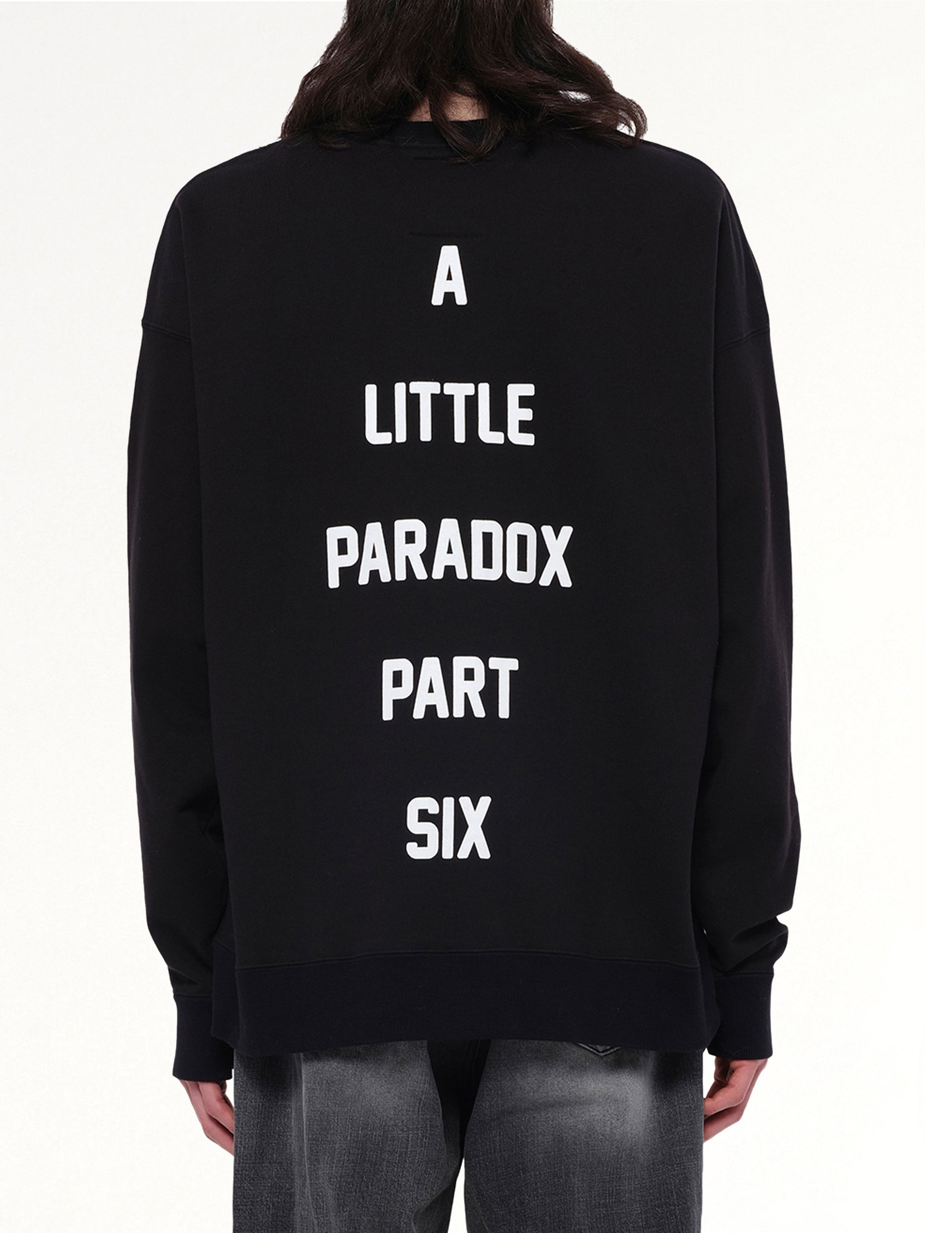 Cat Printed Pullover in Black - 5