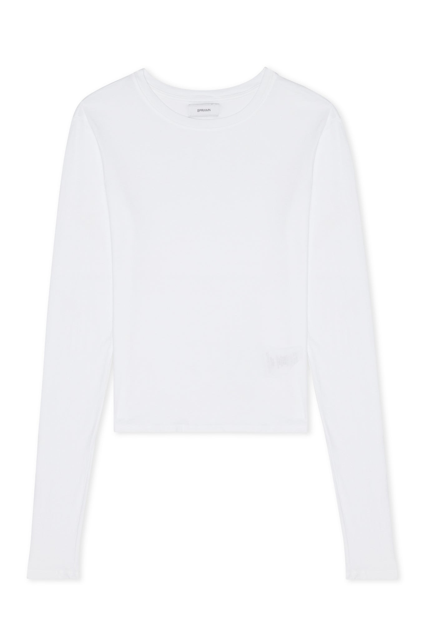 WHITE COTTON LONG SLEEVE BABY TEE - 6