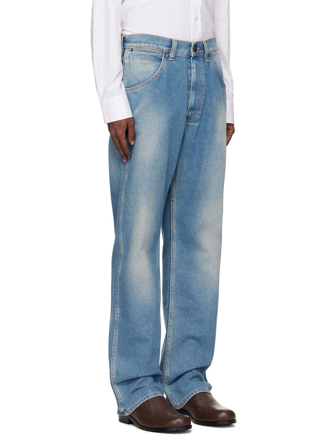 Blue Baggy Jeans - 4