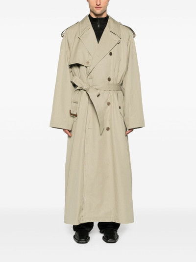 BALENCIAGA belted maxi trench coat outlook