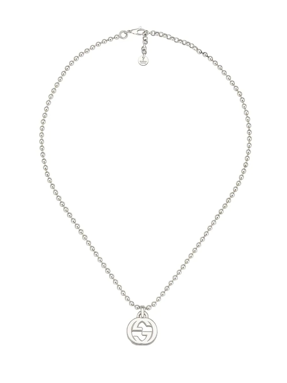 Interlocking G necklace in silver - 1
