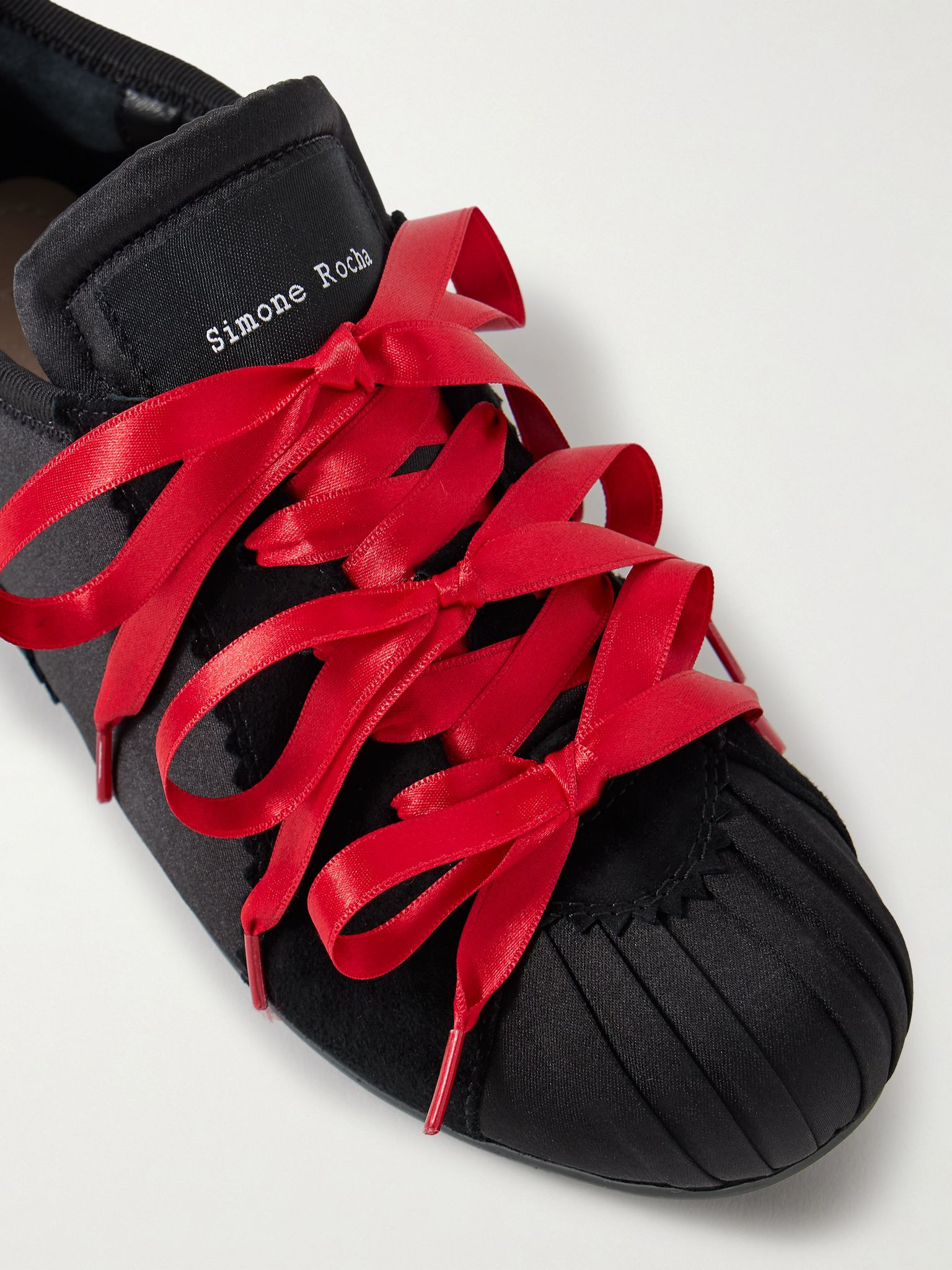 Suede-trimmed shell sneakers Black - 4