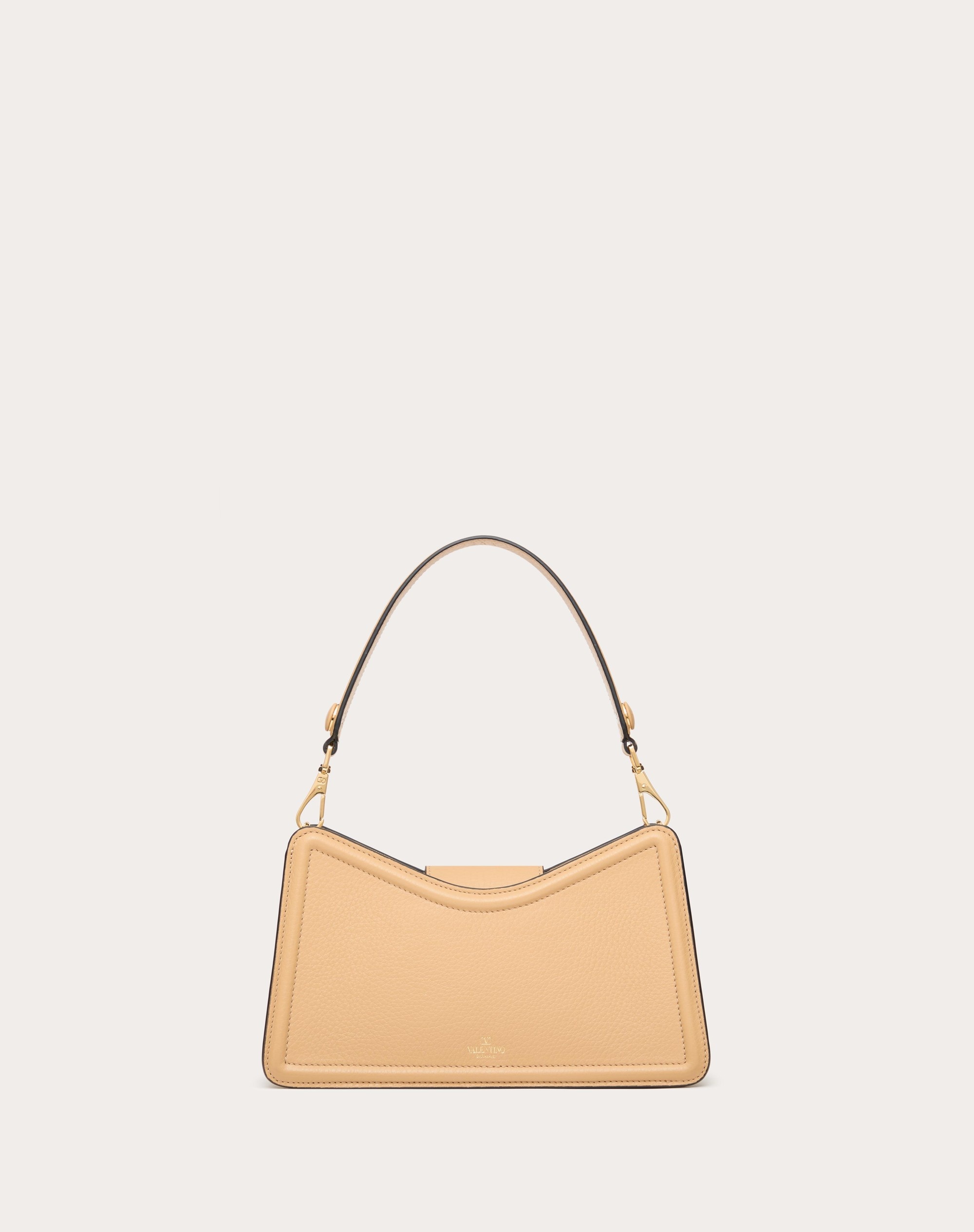 VLOGO LEATHER SHOULDER BAG IN GRAINY CALFSKIN - 3