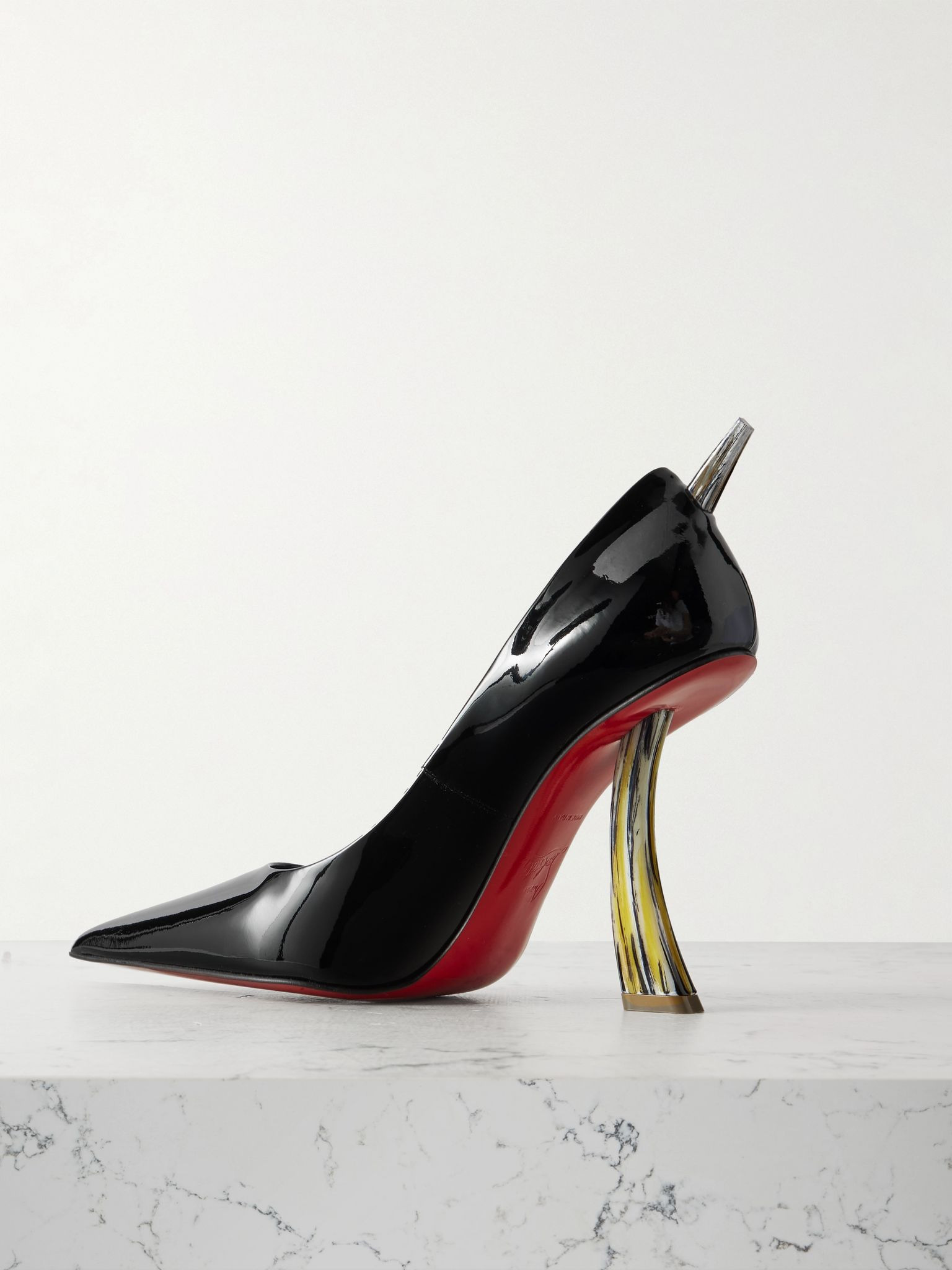 Kate Clawmax 100 spiked patent-leather pumps Black - 3