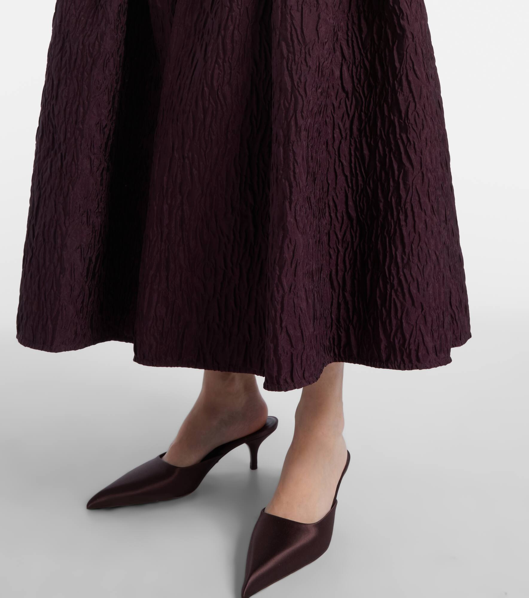 Aya smocked cloque midi dress - 6