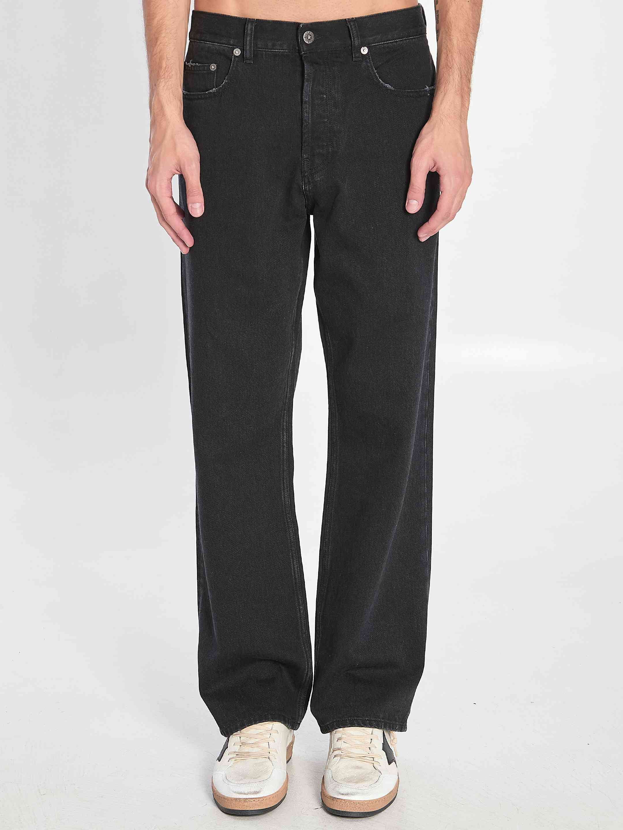Golden Goose Men Black Vintage-Effect Jeans - 1
