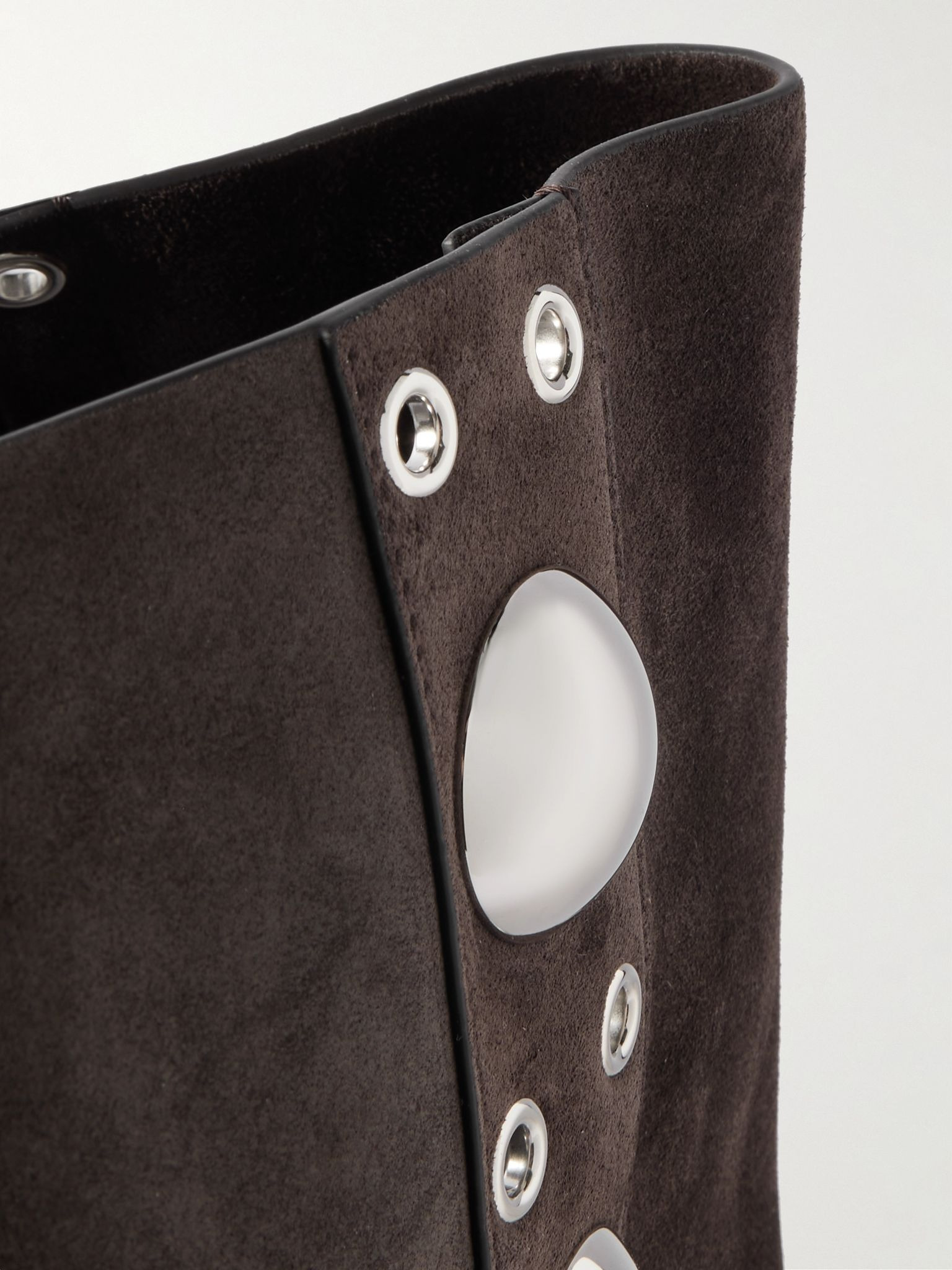 Nellcôte Embellished Suede Tote Bag Brown - 4