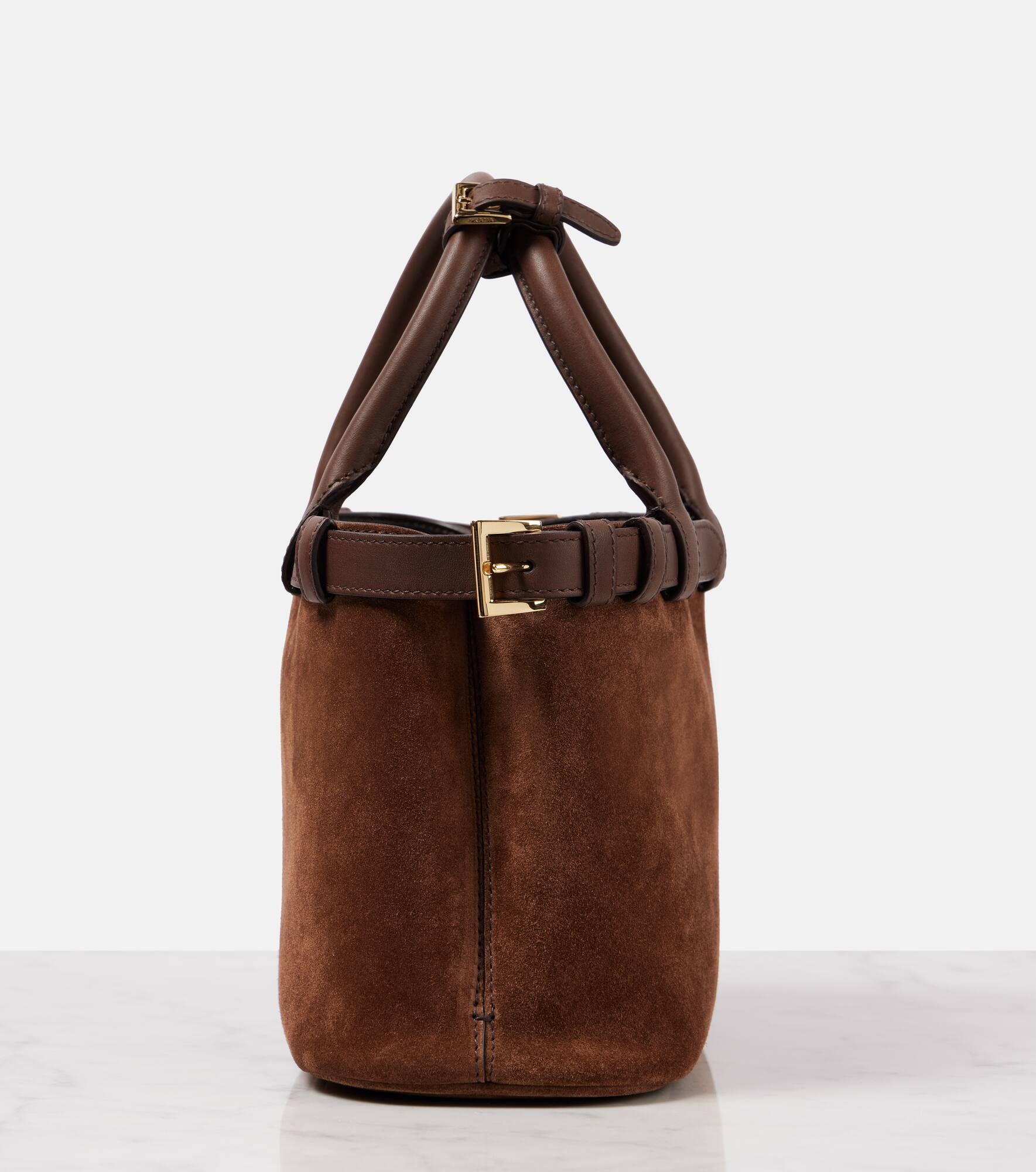 Small suede tote bag - 6