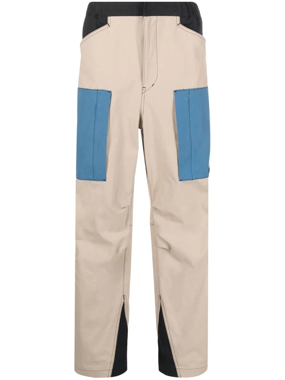 panelled cargo trousers - 1