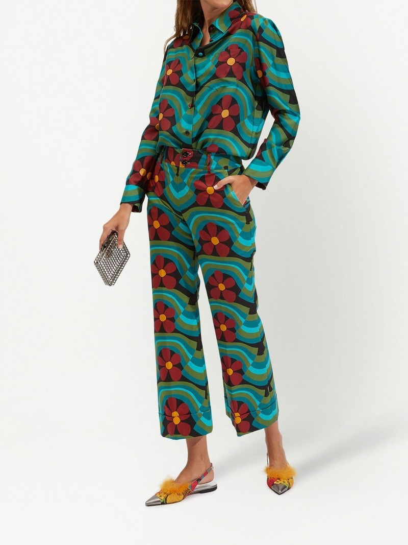 La DoubleJ Boy graphic-print silk shirt outlook