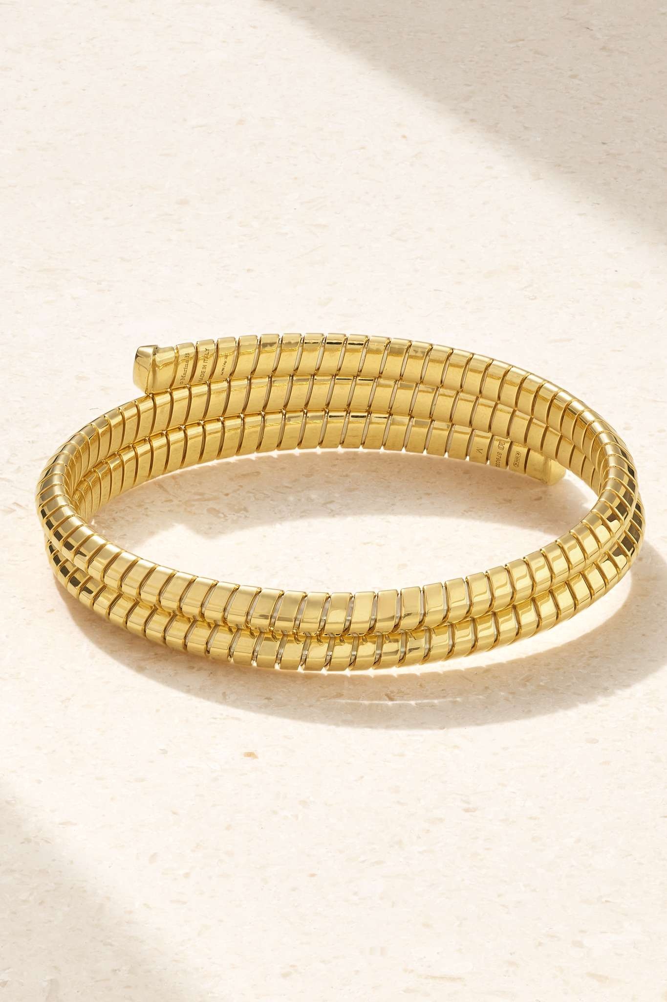 Trisolina Triple 18-karat gold diamond bangle - 3