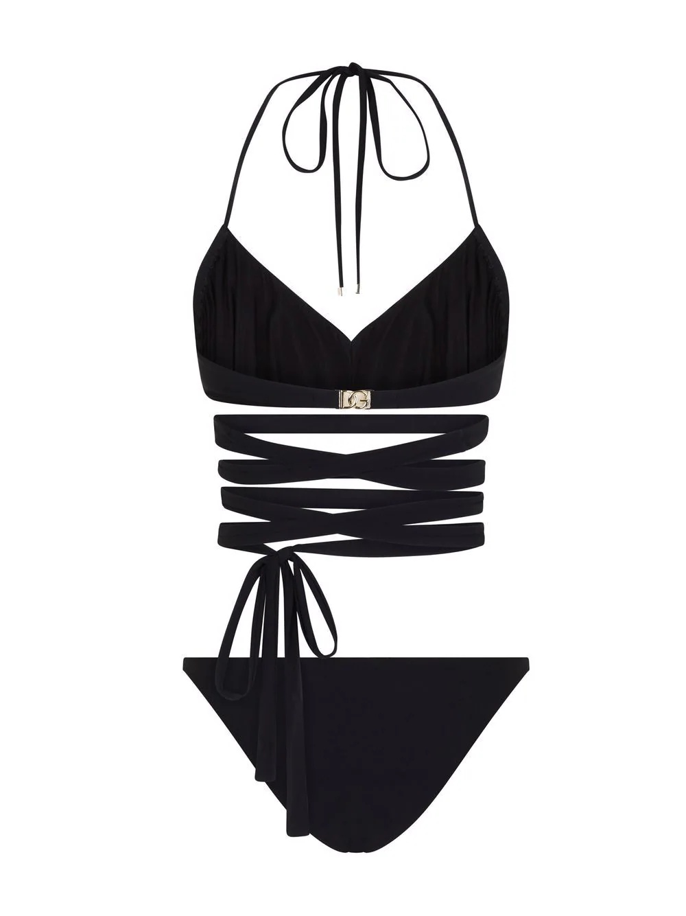 crossover strap tie-detail bikini - 2