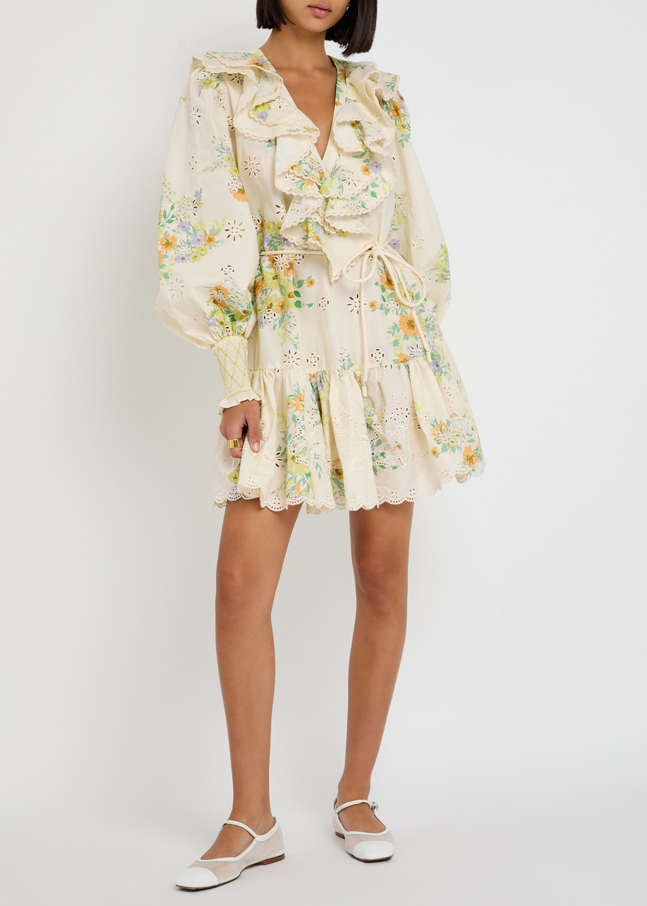 Alemais Juliette Embroidered Cotton Mini Dress - 4