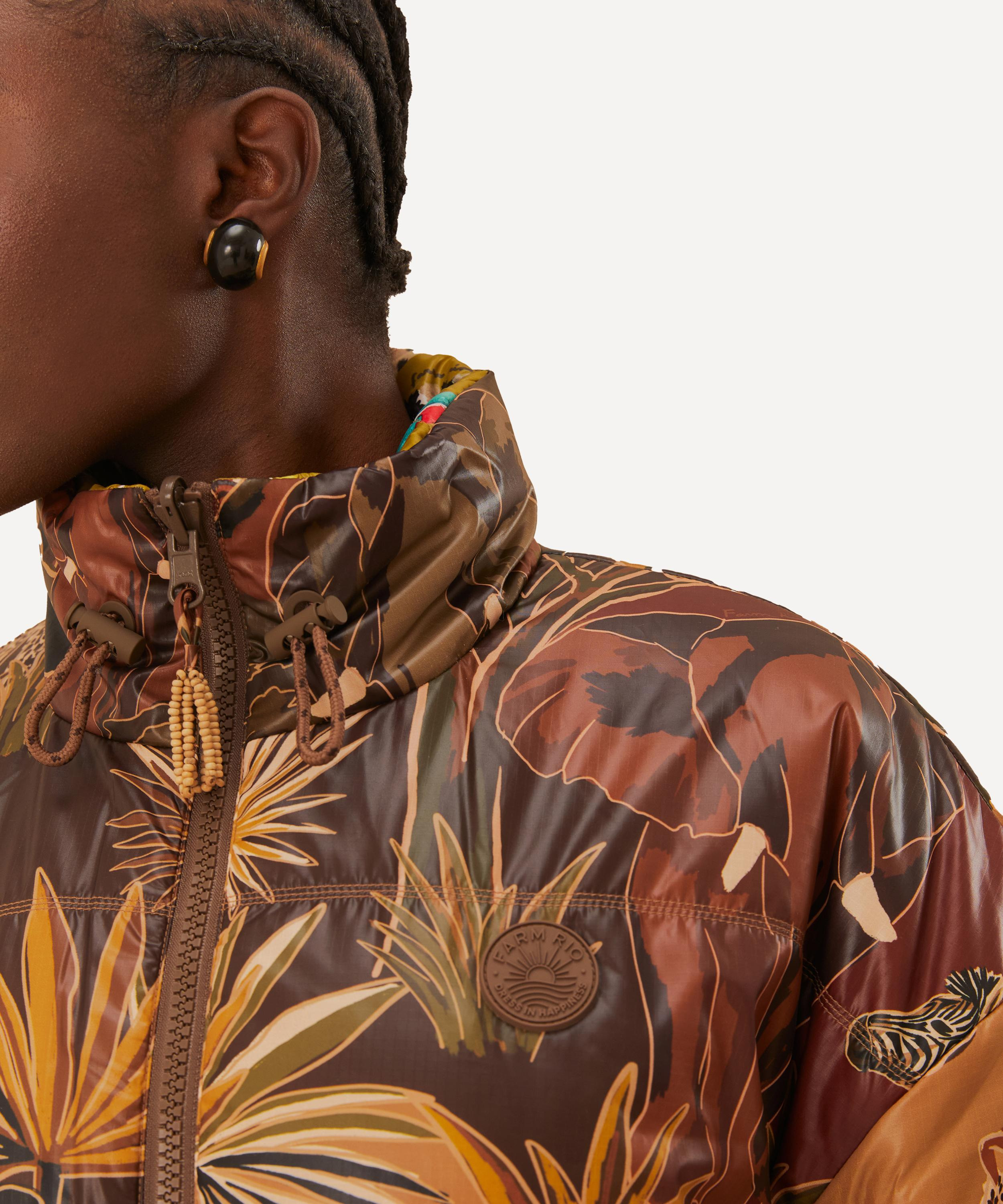 Gold Savana Dream Reversible Maxi Puffer Jacket - 7