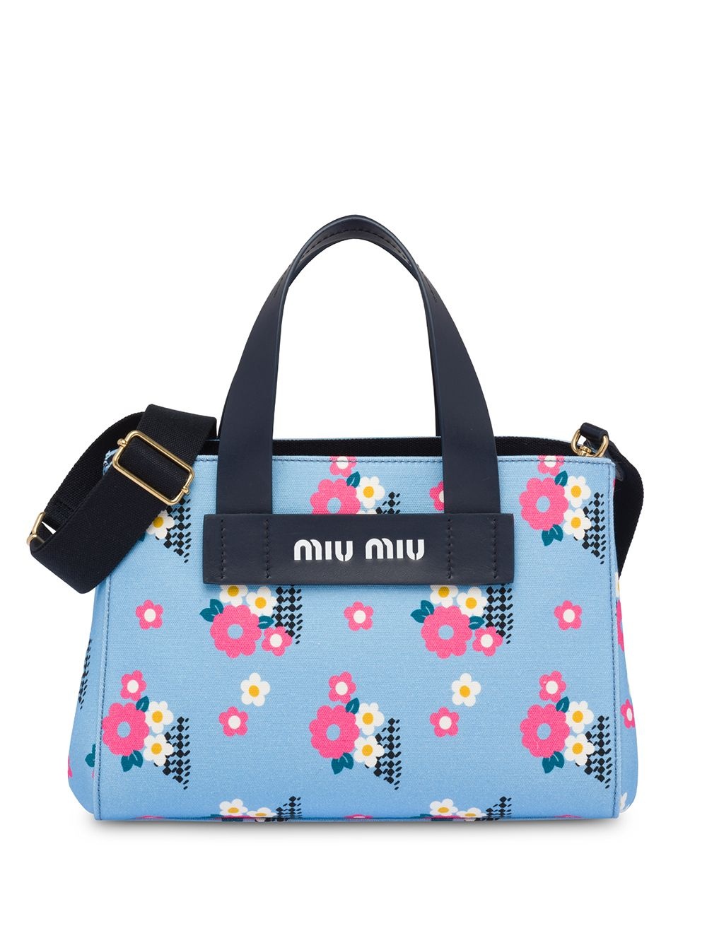 floral-print tote bag - 1